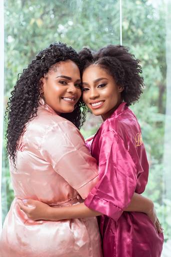 Foto de debutante com a mãe