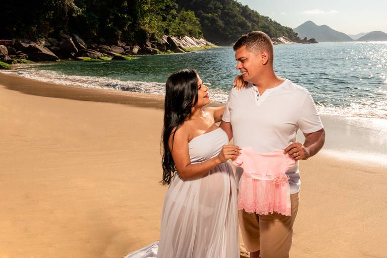 Praia da urca ensaio de gestante 