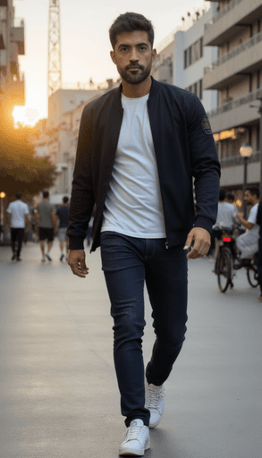 Foto casual em camisa branca