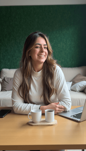 Foto casual em camisa branca