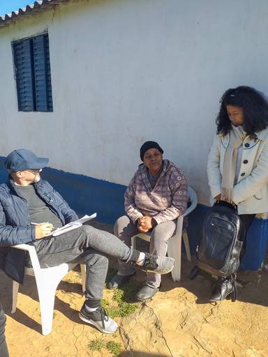 Professor Zeca,  Dona Luiza e Catia Cilene da Coordenadoria de Igualdade Racial