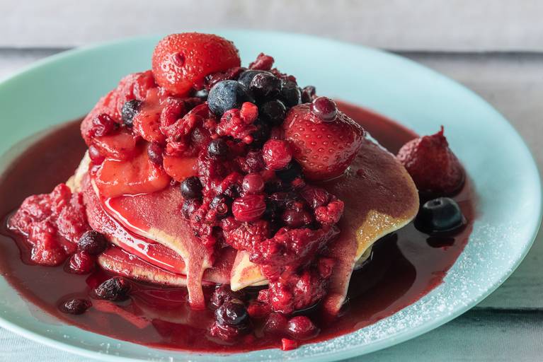 panqueca frutas vermelhas