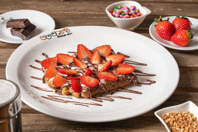 waffles integral de kinder e chocolate