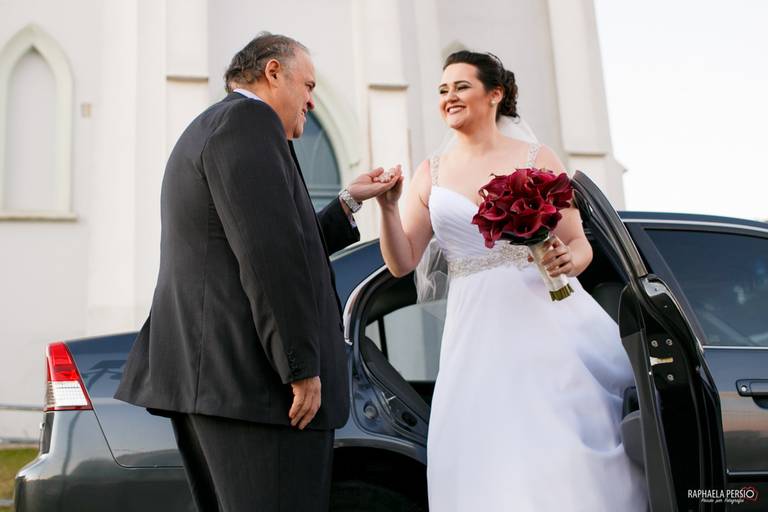 callas bordo, buque da noiva
noiva com o pai