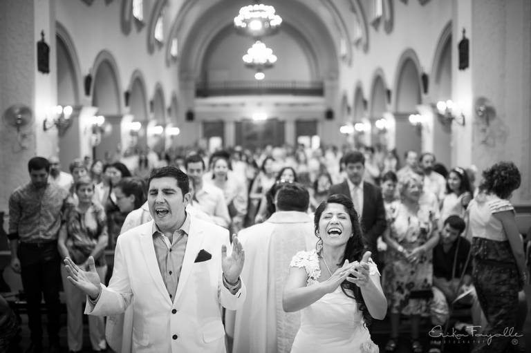 Ceremonia religiosa, novios de Rpsario