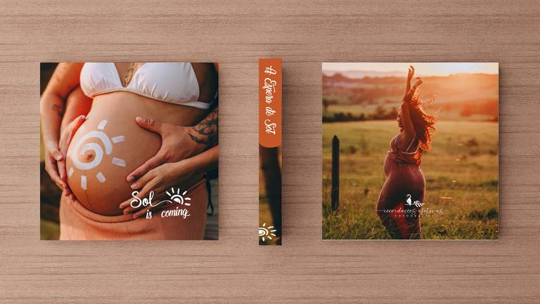 Álbum de fotos ensaio gestante