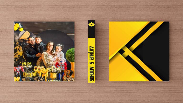 Álbum de fotos aniversário de menino tema Transformers