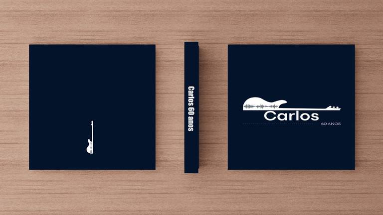 Álbum de aniversário com tema rock e musica