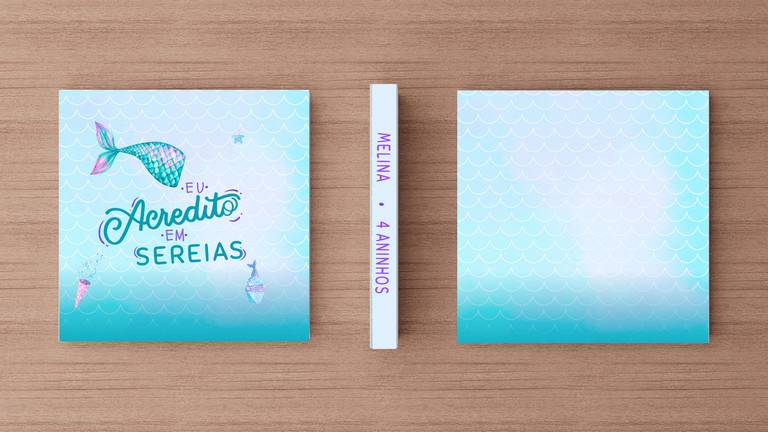 Álbum de fotos aniversário de menina tema Fundo do Mar