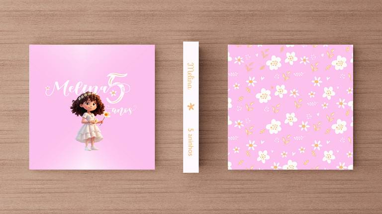 Álbum de fotos aniversário de menina