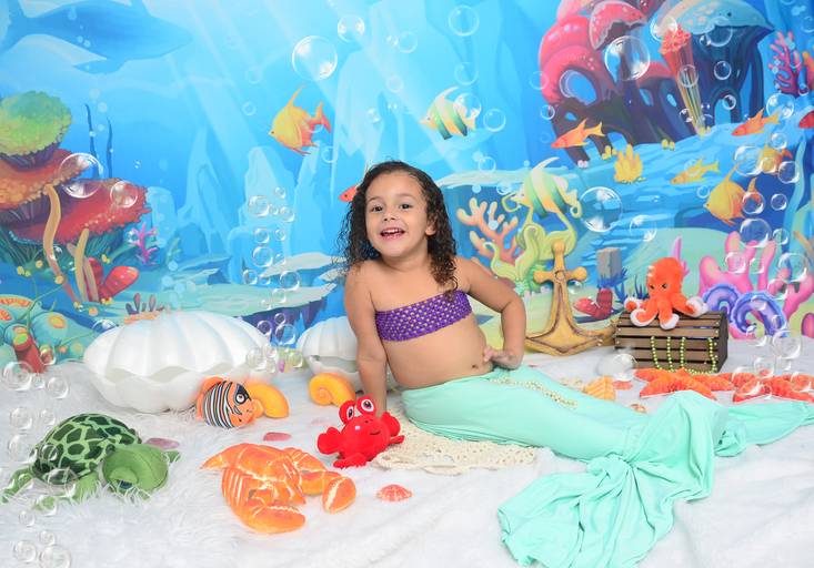 book infantil temático pequena sereia  