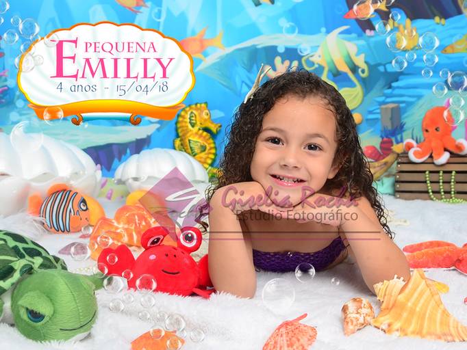 book infantil temático pequena sereia  