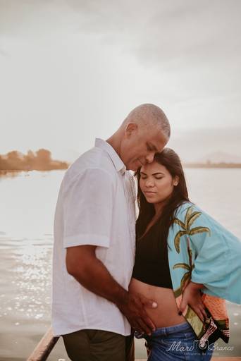 Ensaio Grávida Casal Pôr do Sol Barra da Tijuca Lagoa Marapendi