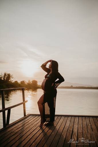 Fotografia Ensaio Gestante externo Barra da Tijuca Pôr do sol Lagoa Marapendi