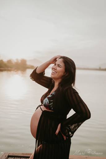 Fotografia Ensaio Gestante externo Barra da Tijuca Pôr do sol Lagoa Marapendi