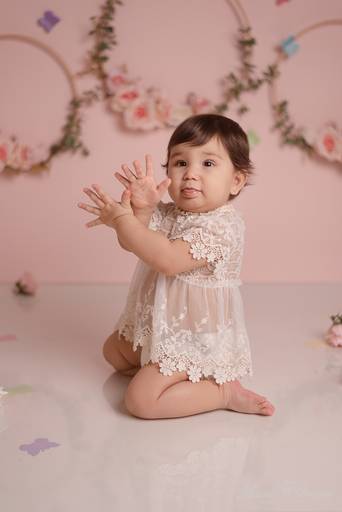 Ensaio Smash the cake menina jardim encantado estúdio Freguesia Jacarepagua Rio de Janeiro