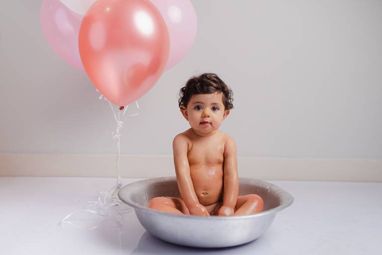 Sessão fotográfica 1 aninho smash the cake menina estúdio Freguesia Jacarepagua Rio de Janeiro