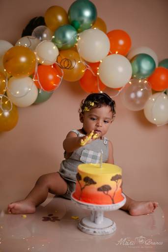 Ensaio Smash the cake menino Rei leão estúdio Freguesia Jacarepagua Rio de Janeiro