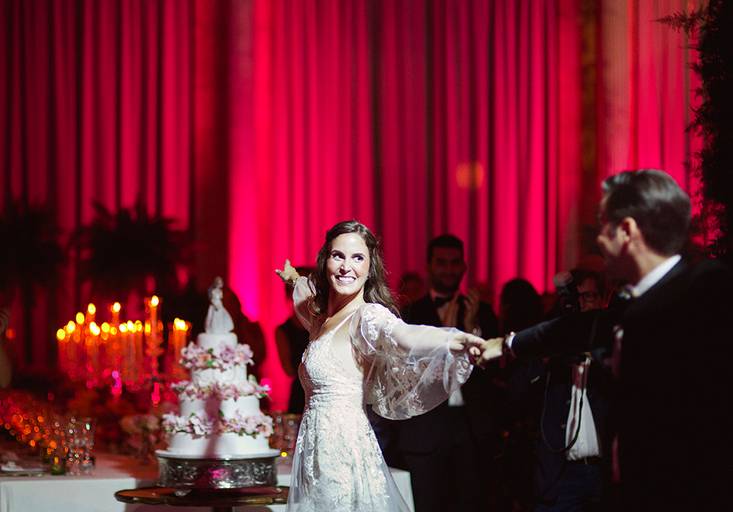 primeira dança dos noivos no Palácio da Bolsa