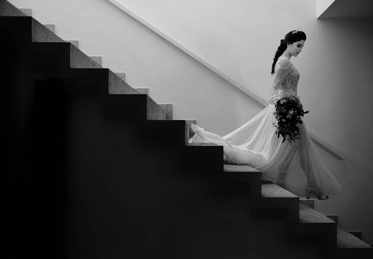 caminhada da noiva até ao altar