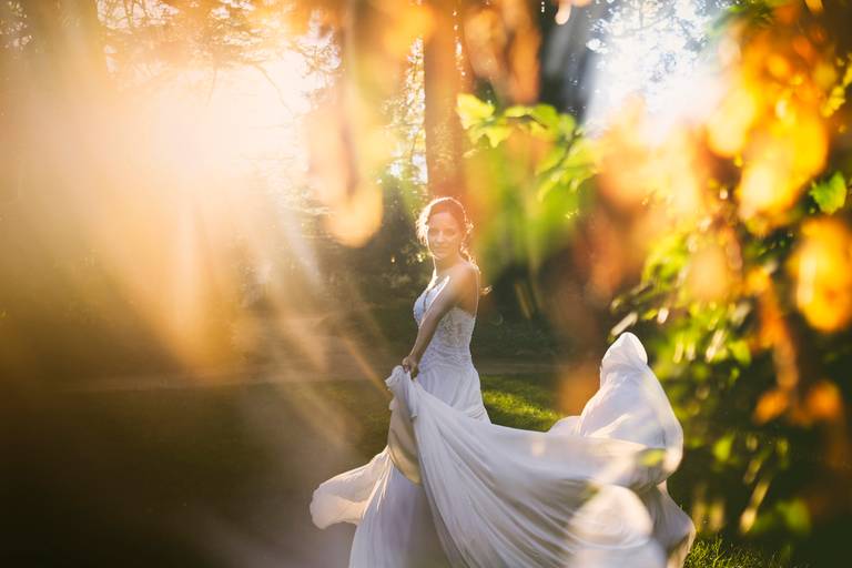 fotografia da noiva na Casa da Insua, Penalva do Castelo