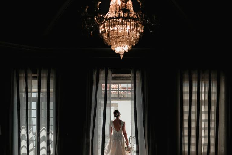 fotografia da noiva na Casa do Ribeirinho