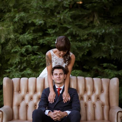 sessão de noivos no jardim