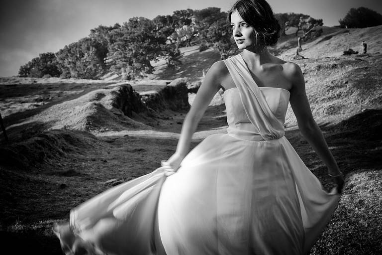 fotografia de noiva em movimento