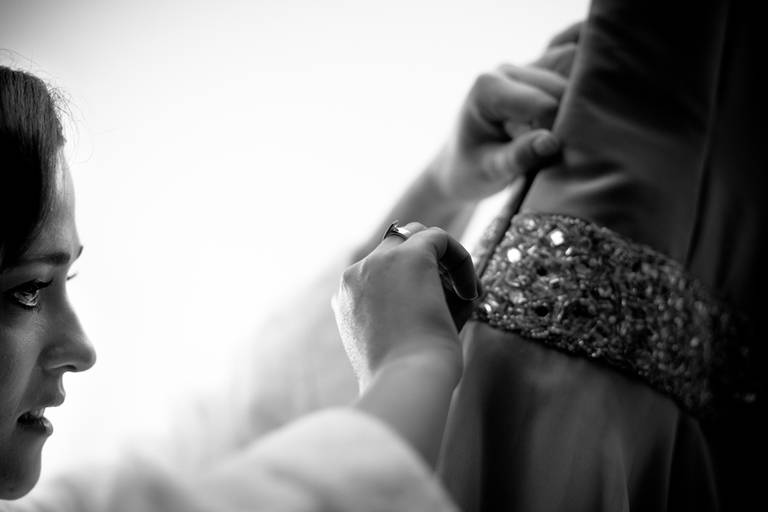 detalhes do vestido da noiva