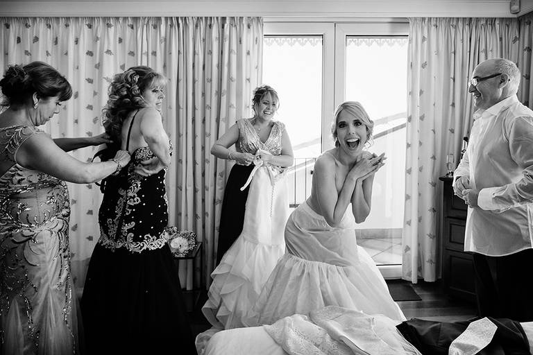 preparação da noiva divertida