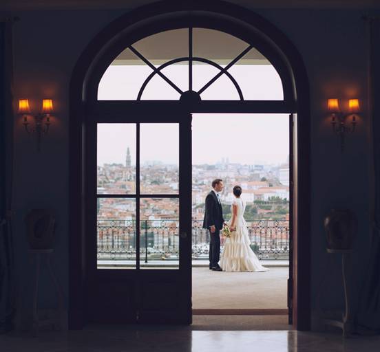 sessão dos noivos no Yeatman Hotel