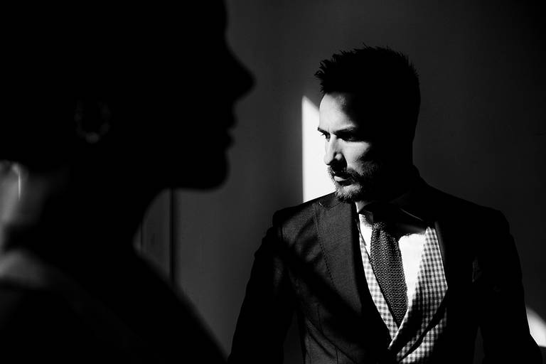 fotografia de casamento a preto e branco