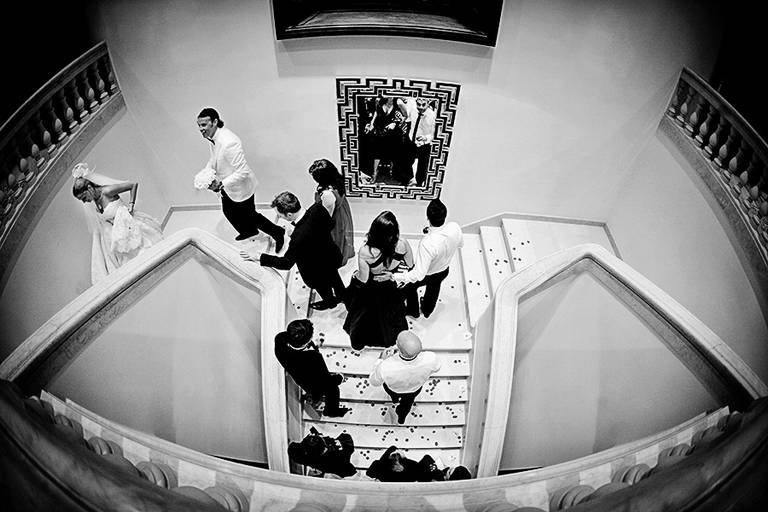 entrada dos noivos na sala de jantar