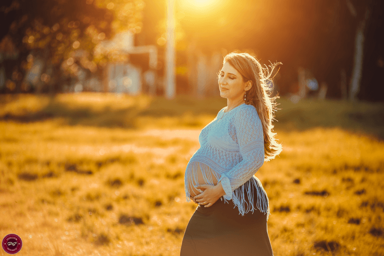 book de gestante em porto alegre e cachoeirinha grávida curtindo pôr do sol