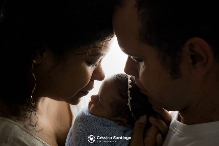 Foto com os pais - Newborn - RJ