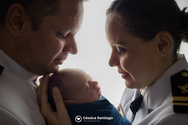 Foto com os pais - Newborn - RJ