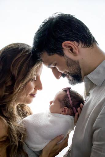 Foto com os pais - Newborn - RJ