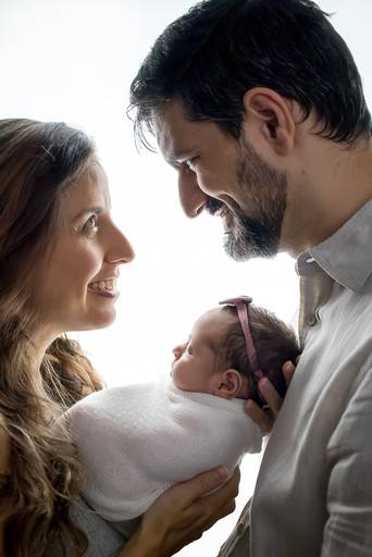 Foto com os pais - Newborn - RJ