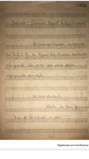 Musica composta para Maria de Fátima, filha de Levi Miranda