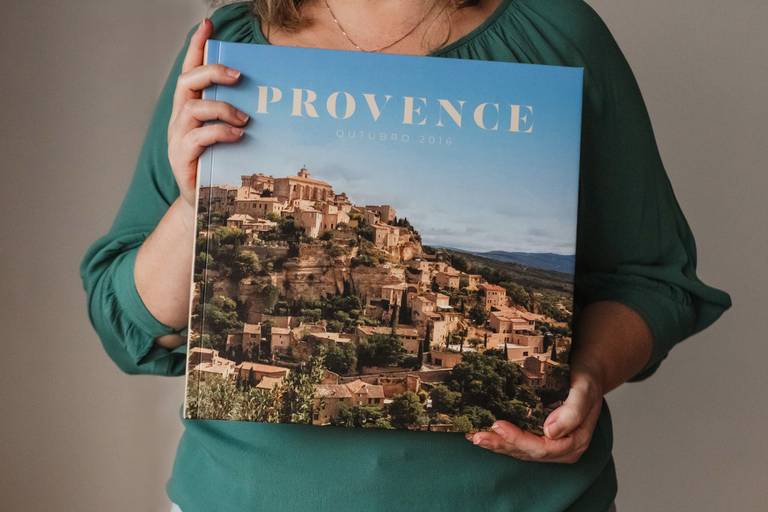 álbum de viagem personalizado Provence