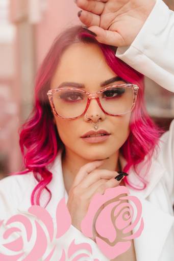 ensaio feminino look rosa no rosa rose guarapuava - pr