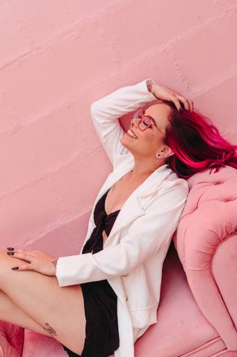 ensaio feminino look rosa no rosa rose guarapuava - pr