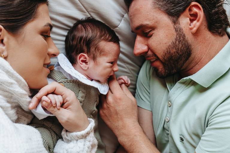 recém nascido em casa