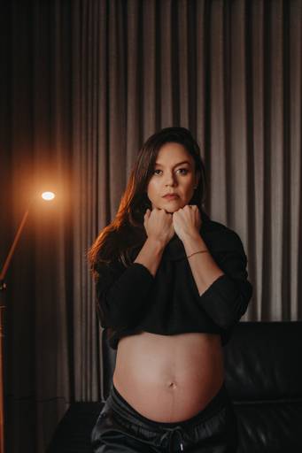 ensaio gestante em casa