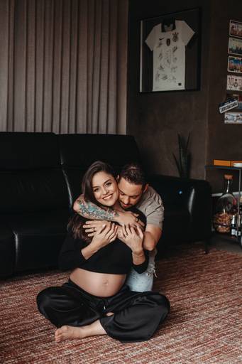 ensaio gestante em casa