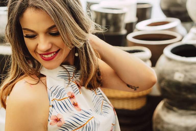 ensaio na floricultura