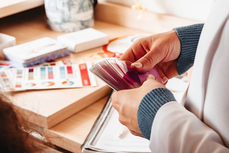 Ensaio de marca coloração pessoal