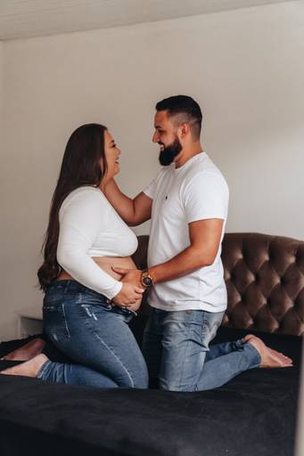 foto de gestante moderno e delicado