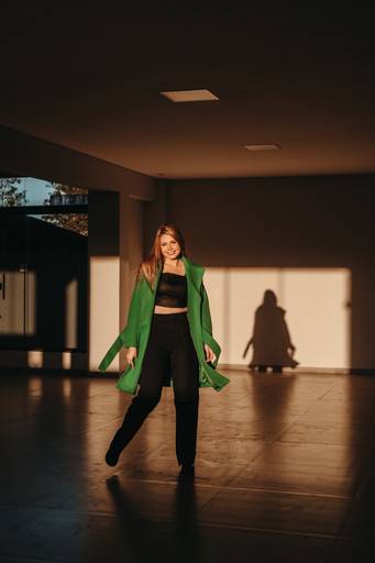 foto interna com por do sol