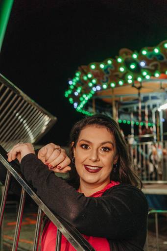 ensaio urbano em parque de diversão